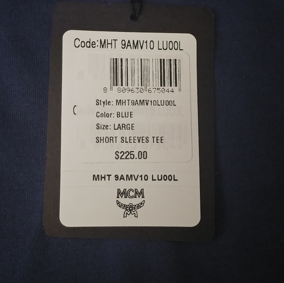 MCM Jacquard Logo Ribbed Collar T Shirt - Picture 4 of 4